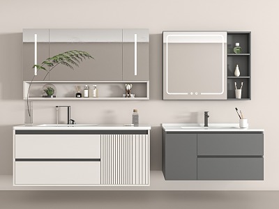 modern sink bathroom cabinet 3d model