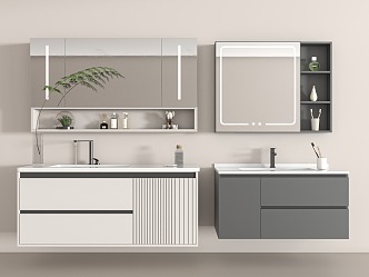 modern sink bathroom cabinet 3d model