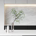 Modern Living Dining Room Interior With Open Concept Sofa Dining Table And Marble Wall