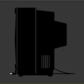 Black Retro Television Showing Classic Mario Gaming Screen With Green Background And Score