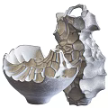 Artistic Ceramic Vessels With Intricate Textured Surfaces And Sculptural Design