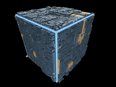 Smart Machine Cube With Intricate Mechanical Structure And Detailed Surfaces 3d model