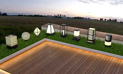 Landscape lights outdoor lights lawn lights lawn lights garden floor lights garden lights creative landscape lights 3d model