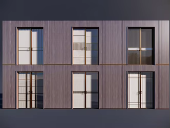 Double door SU model 3d model