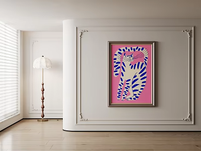 American decorative painting floor lamp 3d model