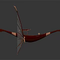 Artistic Decorative Sculpture With Red Core And Blue Fan Shaped Structures