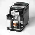Automatic Espresso Coffee Machine Kitchen Appliance Making Cappuccino With Milk Froth