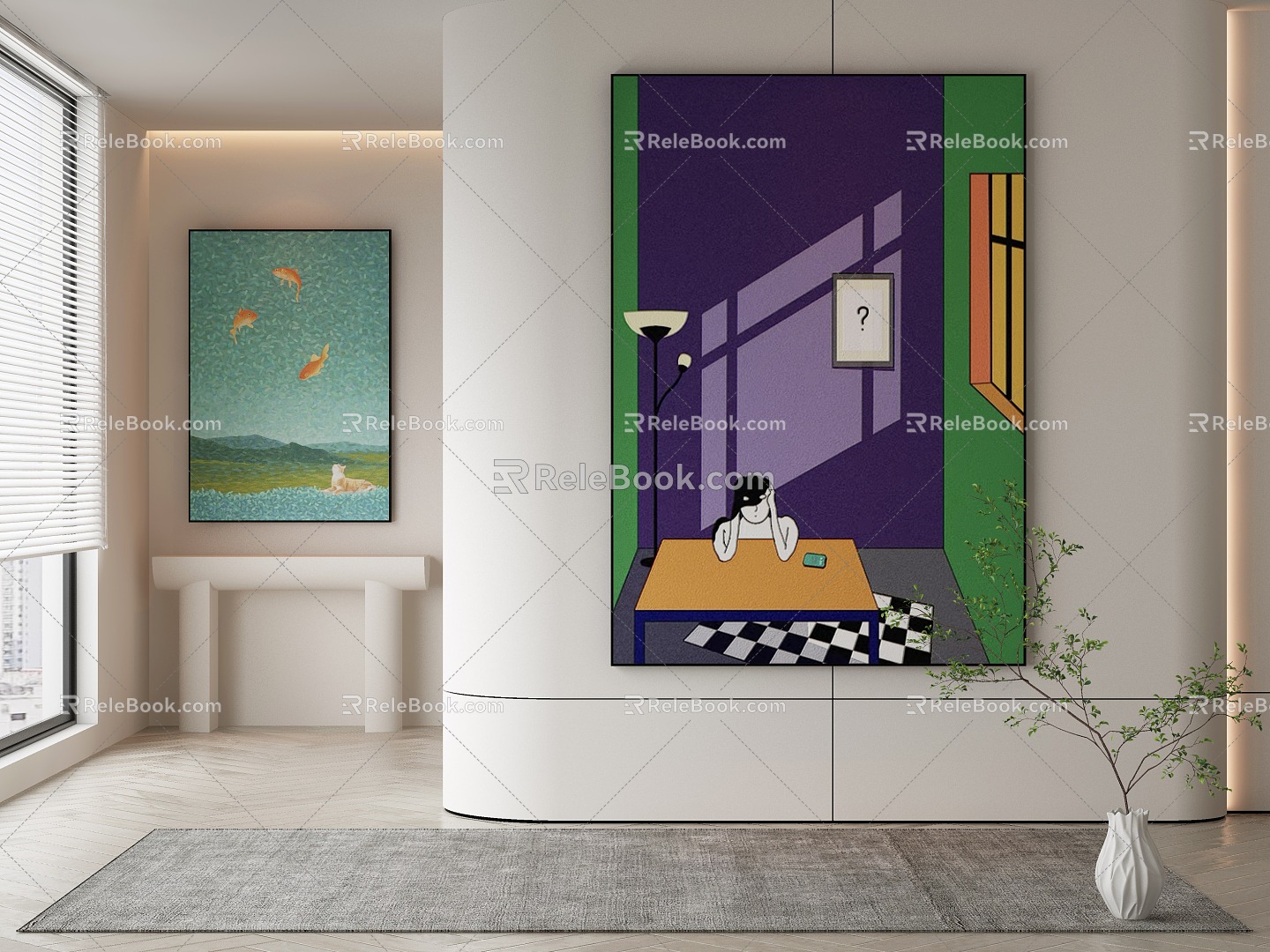 modern decorative painting 3d model