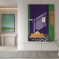 modern decorative painting 3d model