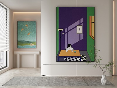 modern decorative painting 3d model