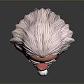 Game and Movie Character With White Long Hair Braided Beard And Red Nose
