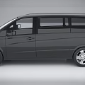 Mercedes Benz Black MPV With Sleek Exterior Design And Silver Wheels