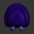 Cute Purple 3D Game Movie Character With Shiny Shell Small Eyes And Antennae