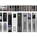 Various Modern Control Panels With Digital Screens And Button Designs For Smart Devices 3d model