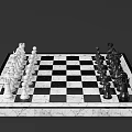 Indoor Educational Play Equipment Marble Chessboard With Letter Number Marked Black White Chess Pieces