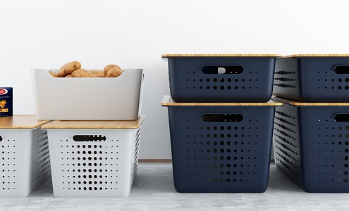 Modern Storage Basket Laundry Storage Basket 3d model