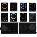 Induction Cooker Embedded Induction Cooker Induction Cooker Integrated Panel Double Stove Multi Stove Induction Cooker 3d model