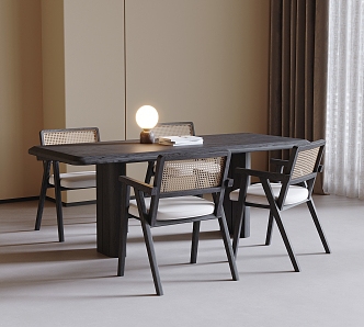 Modern Dining Table Chair Combination Dining Table Chair 3d model