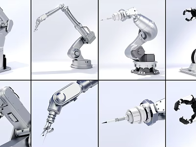 mechanical arm intelligent robot automation machinery industrial manufacturing arm industrial equipment 3d model