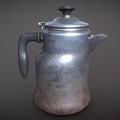 Vintage Metal Kettle Design With Handle Spout And Lid For Home Use