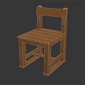 Simple Design Wooden Chair With Slatted Seat And Backrest For Home Furniture