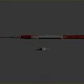 High Quality Red Silver Assault Rifle With Detailed Wooden Texture And Modern Design