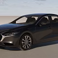 Black Mazda Sedan With Sleek Design Modern Front Fascia And Alloy Wheels