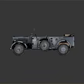 Vintage Military Off Road Vehicle With Open Top And Retro Design Wheels