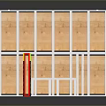 Exhibition Stand Display Structure With Wooden Frames Colorful Components And Platform