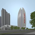 Modern KASCO Office Building With Unique Twin Tower Design And Green Surroundings