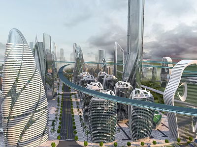 Swing Door Modern Design for Home Interior with Glass Panel and Wooden Frame 3d model