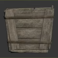 Rustic Wooden Storage Crate With Metal Straps For Home Organization
