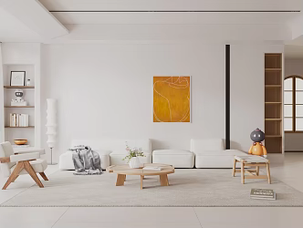 modern living room 3d model