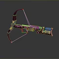 Crossbow Mechanical Crossbow Shift Bow and Arrow Shoot Far Equipment Weapons High-tech Crossbow 3d model