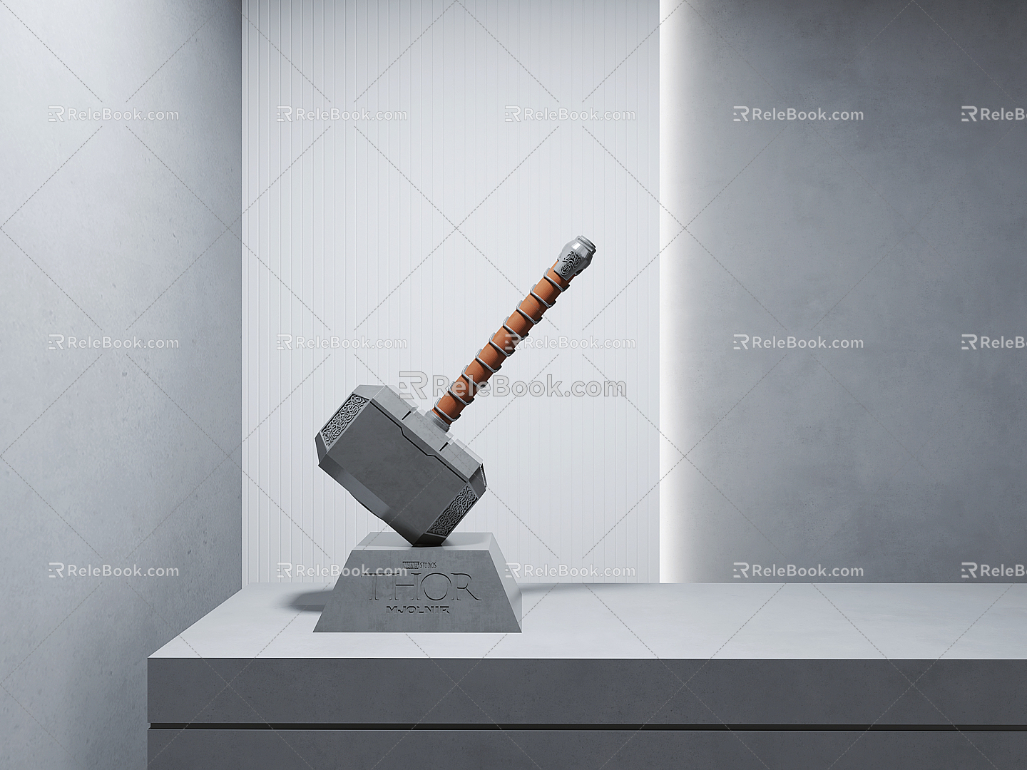 Modern sculpture Thor's Hammer 3d model