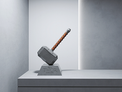 Modern sculpture Thor's Hammer model