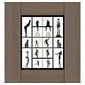 Modern Minimalist Decorative Ornament Set With Diverse Black Metal Figurines And Sculptures