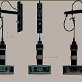 Modern Three Wall Lamps With Sleek Metal Design For Home Interior Decoration