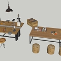 Modern Workbench Woodworking Workbench Operating Table 3d model