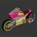 Motorcycle Two-wheeled Motorcycle Cross-country Motorcycle Road Race Motorcycle Motor Vehicle Transport 3d model