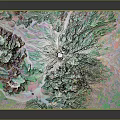 Detailed 3D Topographic Model With Colorful Mountain Terrain And Elevation Features