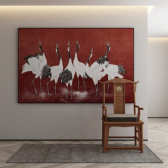 New Chinese Animal Painting Decorative Painting 3d model