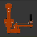 Modern lathe machine tool lathe machining turning 3d model