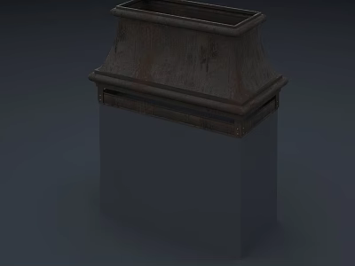 Functional Wooden Desk With Storage Compartment And Rustic Design Features 3d model