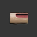 Two Anatomical Tubular Models Featuring Pink Inner Layer And Beige Outer Structure