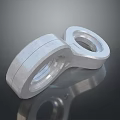 Silver Metal Ring Shaped Household Items With Smooth Surface And Reflective Finish 3d model