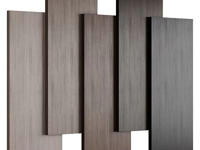 Wooden Panel Components In Various Colors Textures For Modern Interior Design 3d model