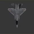 Aerospace Gray Fighter Jet Model With Streamlined Design And Detailed Military Features