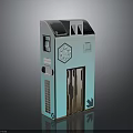 Modern Metallic Electronic Appliance With Compact Design Control Panel And Ventilation Grille