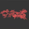 Dry Tree With Curved Trunk And Leafless Branches On White Background